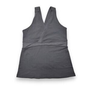 Lululemon Charcoal  Gray Racerback Tank Built in Bra Size 8